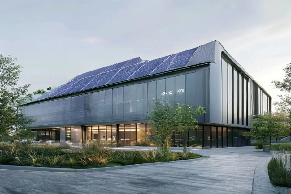Centrum danych z infrastrukturą energetyczną, chłodzeniem i instalacją fotowoltaiczną